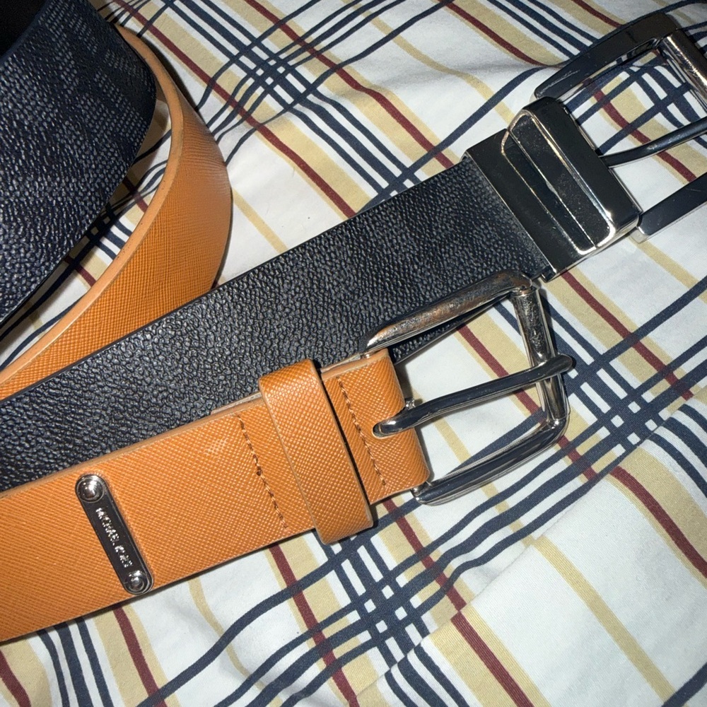 Michael Kors Black and Tan Belt Bag size M